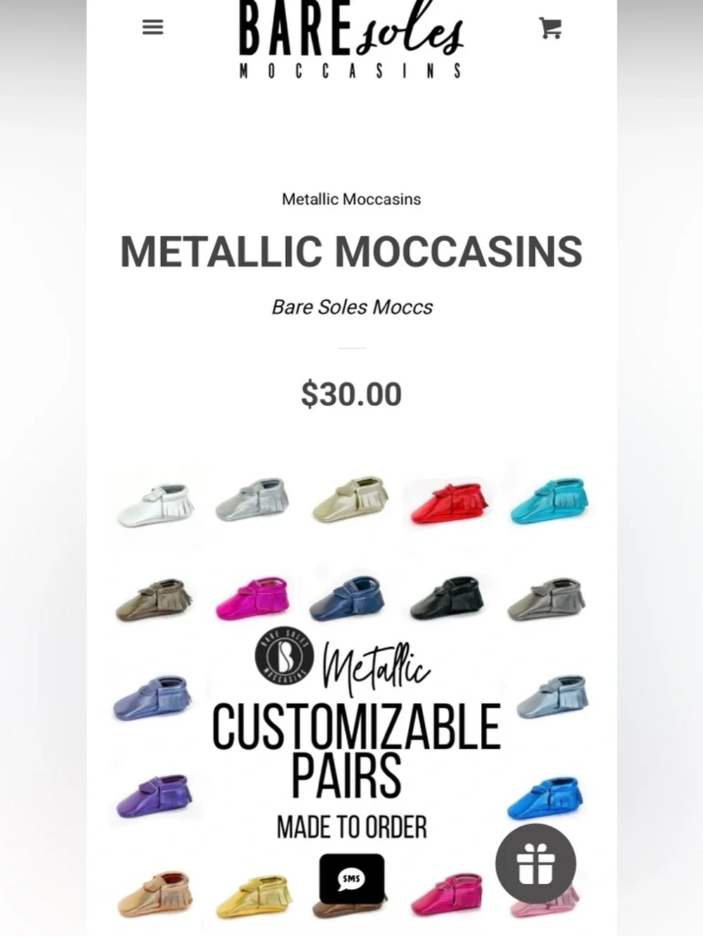 Bare Soles Moccasins (set of 2)